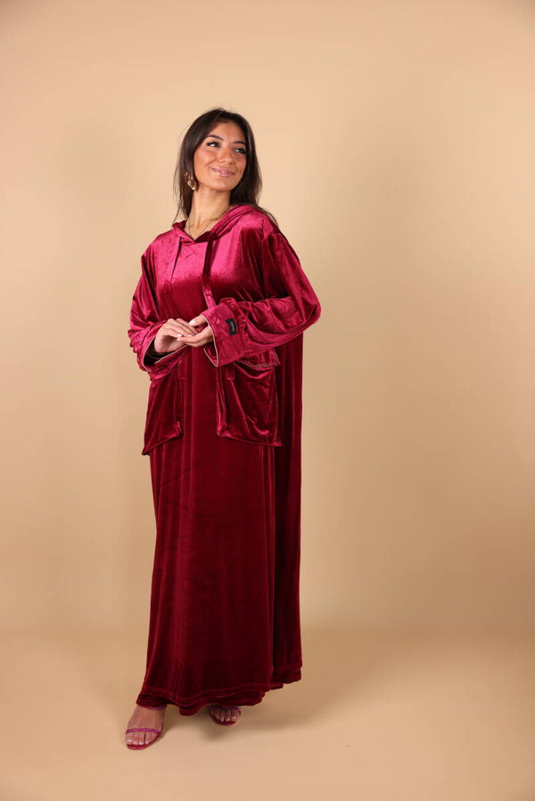 Velvet Handwork - Burghundy